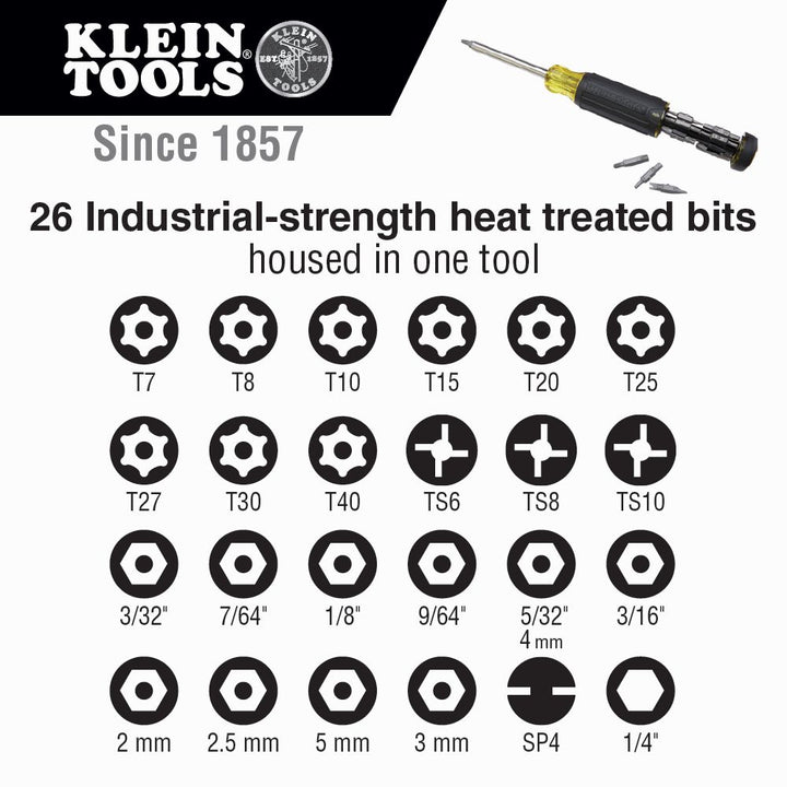Klein Tools 32307 27-in-1 Multi-Bit Tamperproof Screwdriver