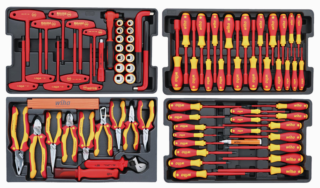 Wiha 32801 112 Piece Master Electrician's Insulated Tools Set In Rolling Hard Case
