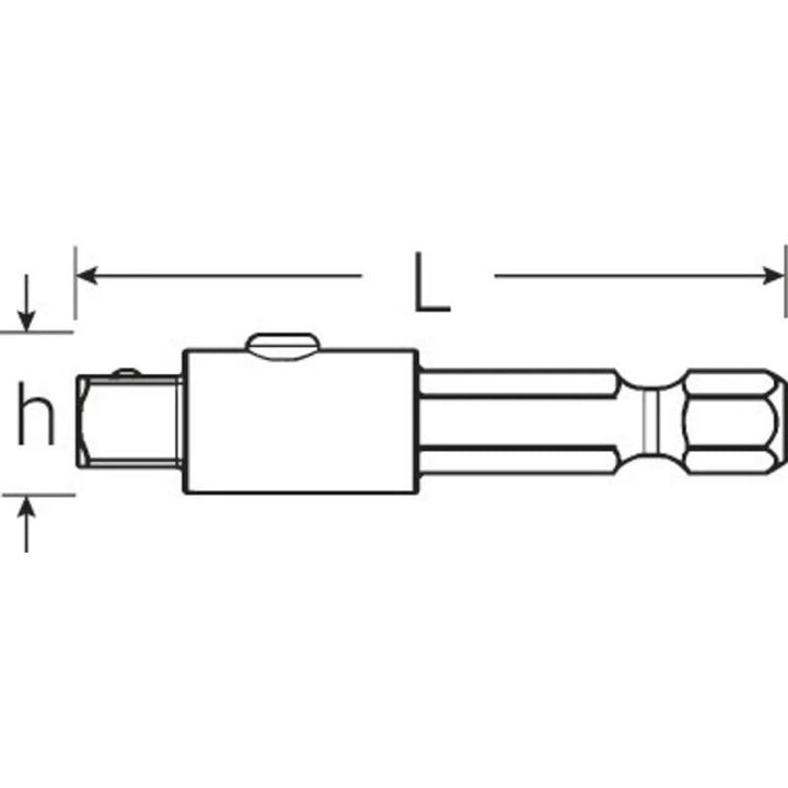 Stahlwille 33161001 QuickRelease adaptor, machine operated, L.50 mm