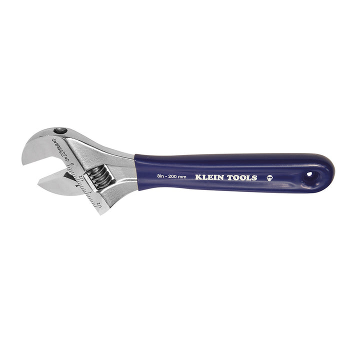 Klein Tools D509-8 Adjustable Wrench, Extra-Wide Jaw, 8"