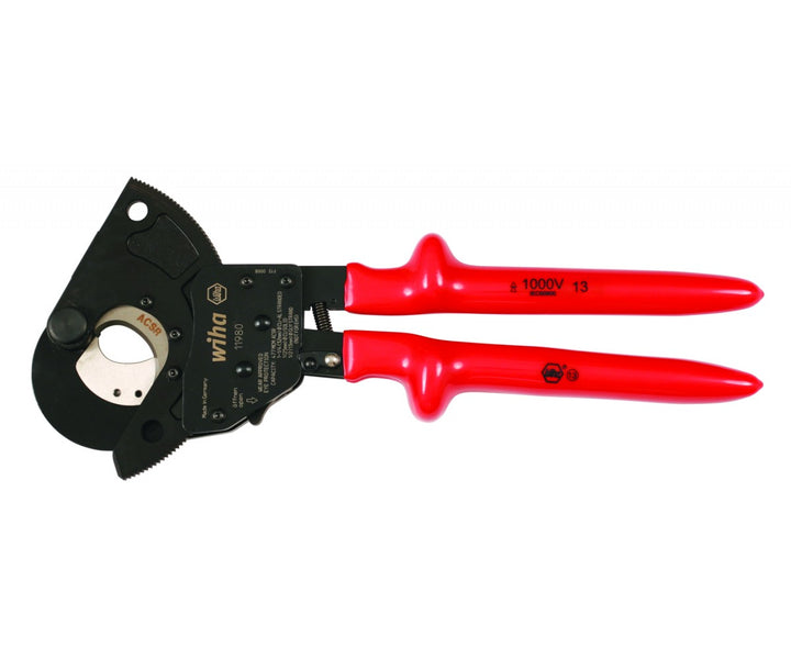 Wiha Tools 11980 Insulated ACSR Ratcheting Cable Cutters