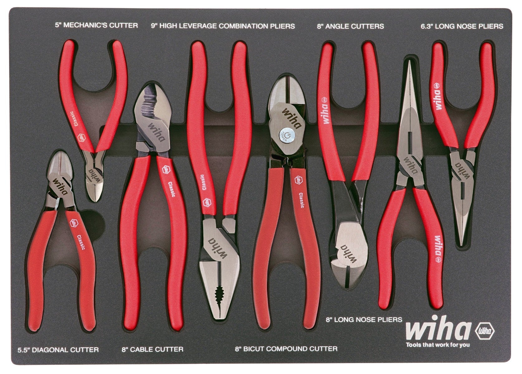 Wiha 34682 Piece Classic Grip Pliers and Cutters Tray Set – Haus of Tools