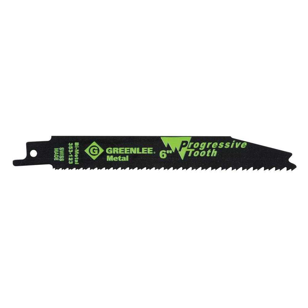 Greenlee 353-123 Reciprocating Saw Blade, 6"