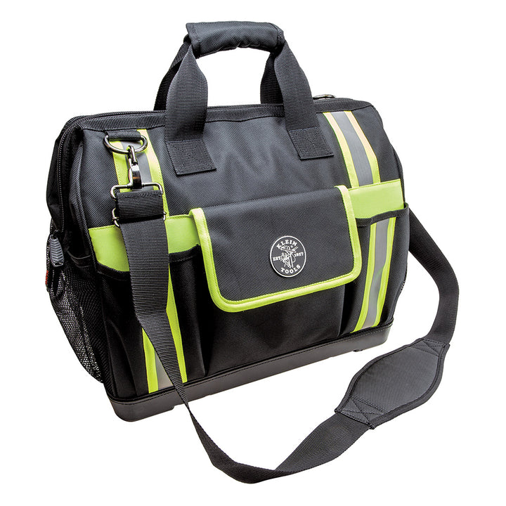 Klein Tools 55598 Tradesman Pro High-Visibility Tool Bag with 42 Pockets and Detachable Shoulder Strap