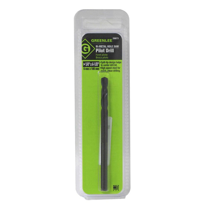 Greenlee 39873 Pilot Drill, 1/4" x 4-1/8"