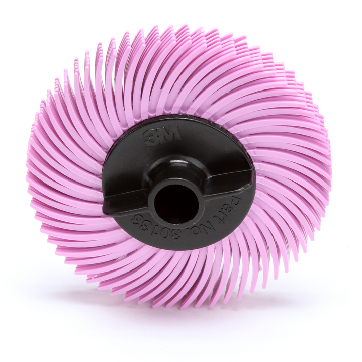 Scotch-Brite Radial Bristle Disc, RB-ZB, 6 Mic, 2 in x 3/8 in, Thin Bristle