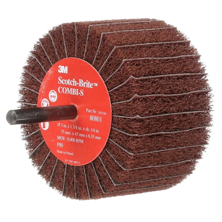 Scotch-Brite Combi-S Wheel 80801, 3 in x 1-3/4 in 1/4 in Shank 80
X-weight