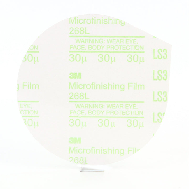 3M Microfinishing PSA Film Disc 268L, 30 Mic 3MIL, Type D, 5 in x NH,
Die 500X