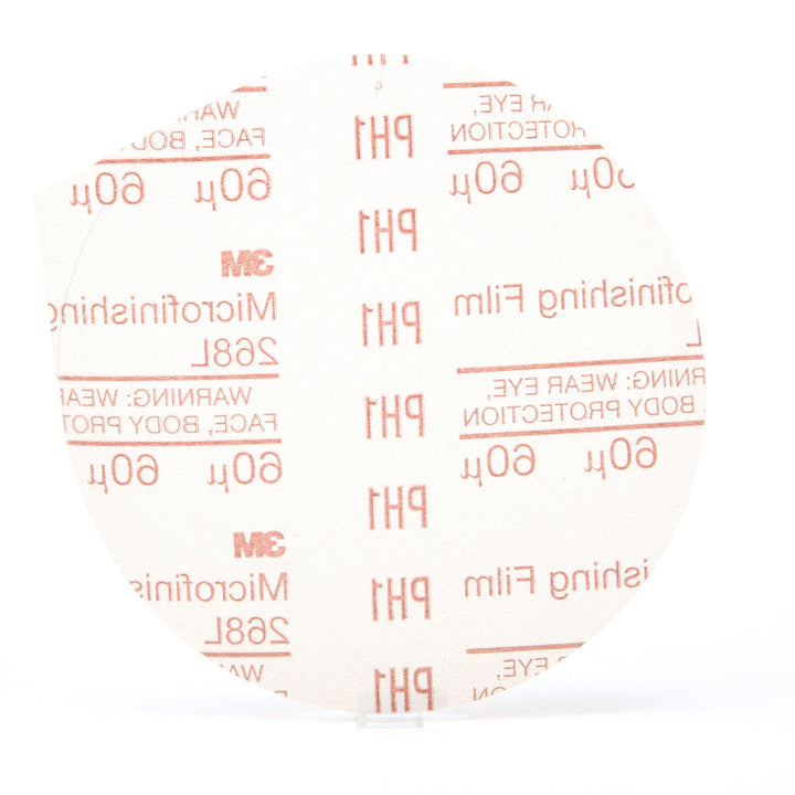 3M Microfinishing PSA Film Disc 268L, 60 Mic 3MIL, Type D, 5 in x NH,
Die 500X