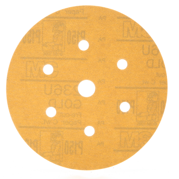 3M Hookit Gold Disc Dust Free 236U, 01080, 6 in, P150, 100 discs per
carton