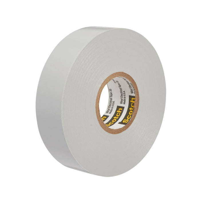 Scotch® Vinyl Color Coding Electrical Tape 35, 1/2 in x 20 ft, Gray