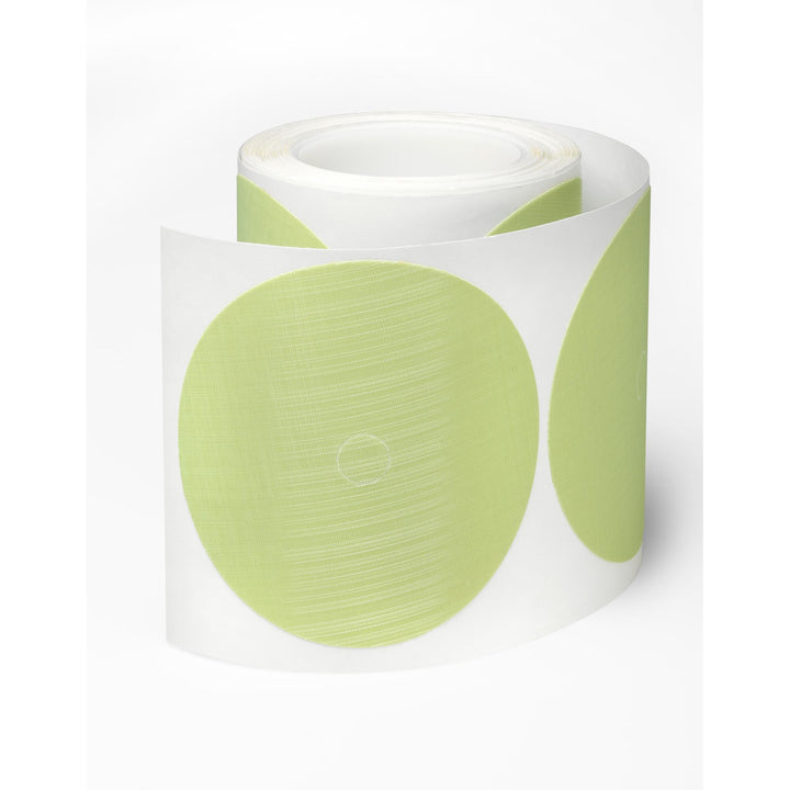 3M Trizact PSA Film Disc Roll 268XA, A35 3MIL, Green, 5 in x 5/8 in,
Die 500BB