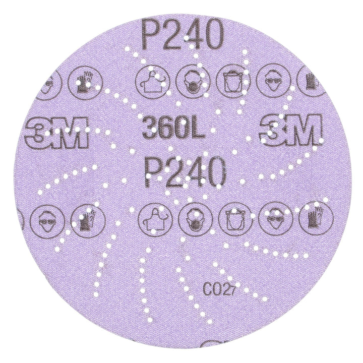 3M Xtract Film Disc 360L, 01705, P240 3MIL, 5 in, 100/Carton