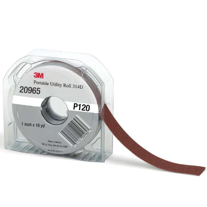 3M Portable Utility Cloth Roll 314D, P80 J-weight, 1 in x 12 yd