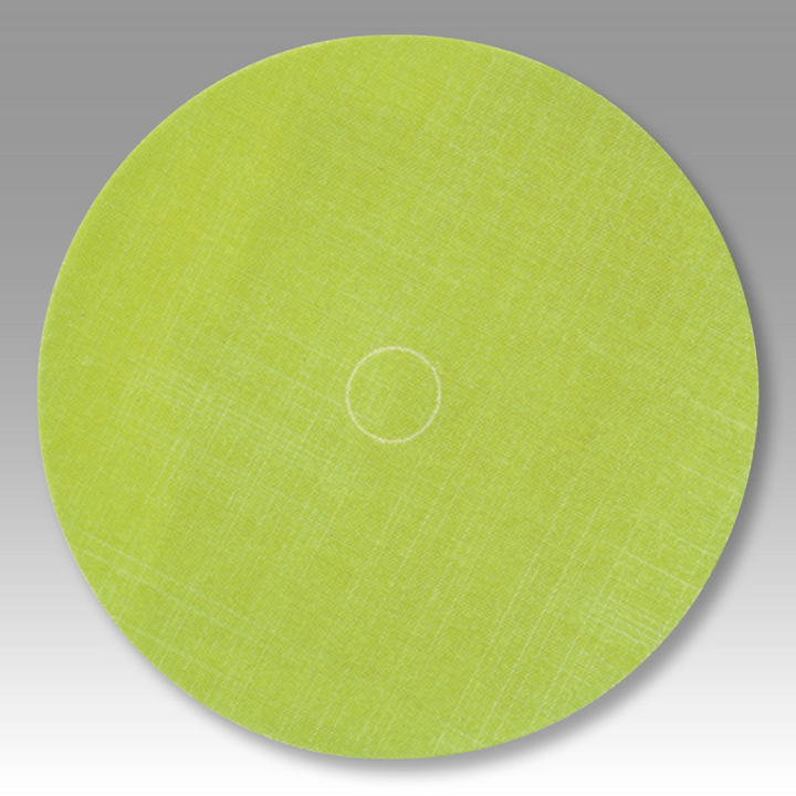 3M Trizact Hookit Film Disc 268XA, A35 3MIL, Green, 11-1/4 in x NH,
Die 1125E
