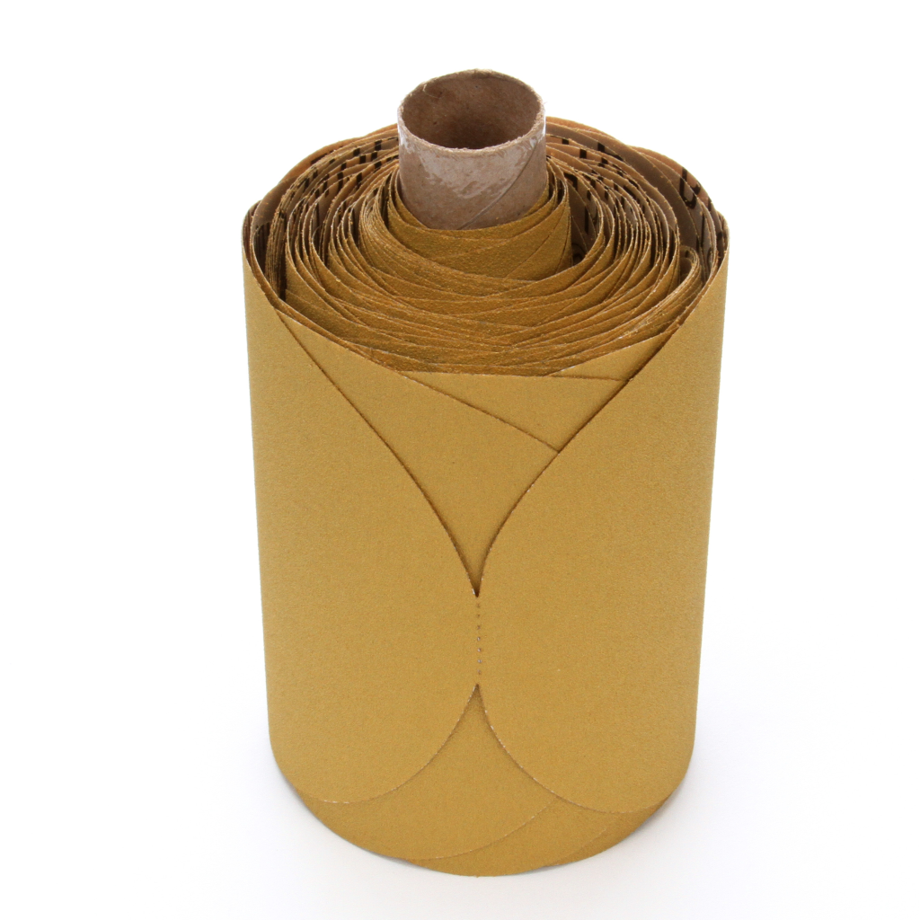 3M Stikit Gold Film Disc Roll Dust Free, 01381, 6 in, P120, 125 discs
per roll