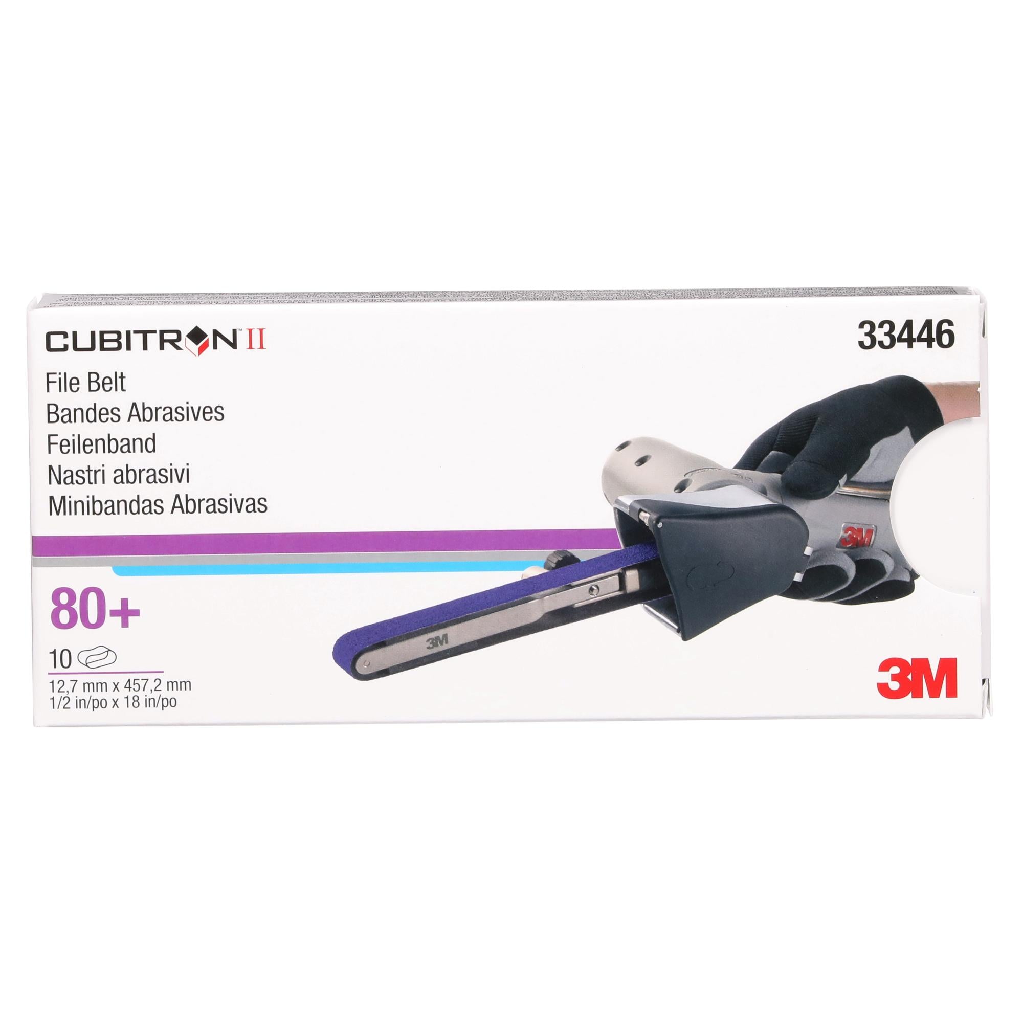 3M Cubitron II File Belt, 33446, 80+, 1/2 in x 18 in (12.7 mm x 457.2 ...