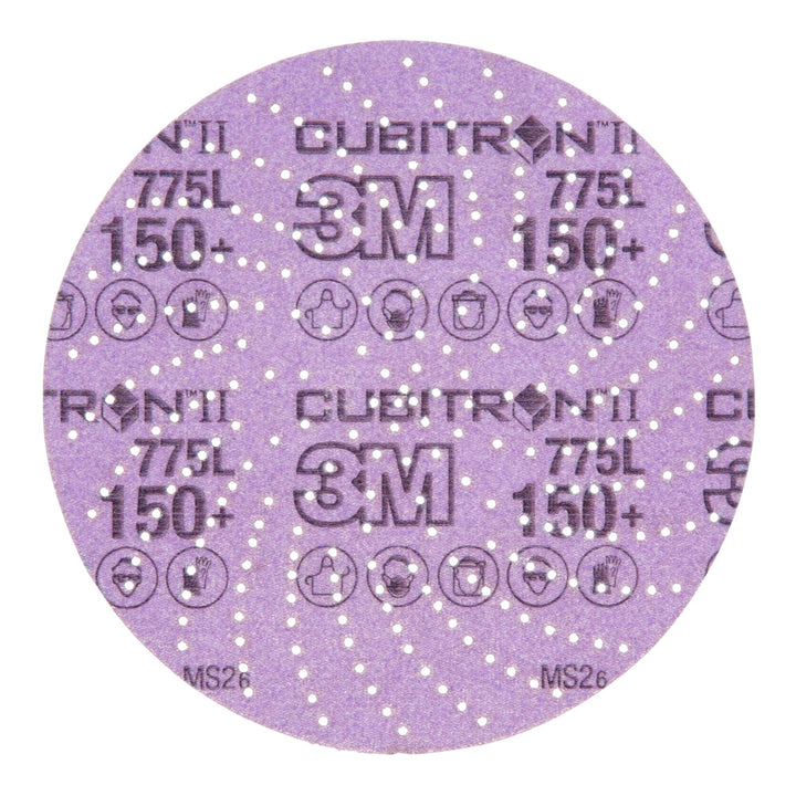 3M Xtract Cubitron II Film Disc 775L, 150+, 6 in, Die 600LG,
50/Carton