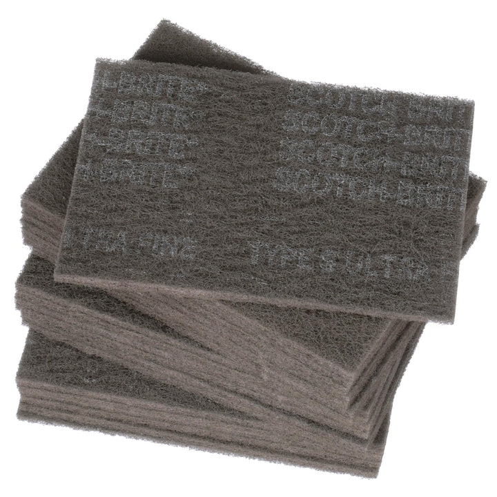 Scotch-Brite Hand Pad 7448, HP-HP, SiC Ultra Fine, Gray, 6 in x 9 in,
20/Carton