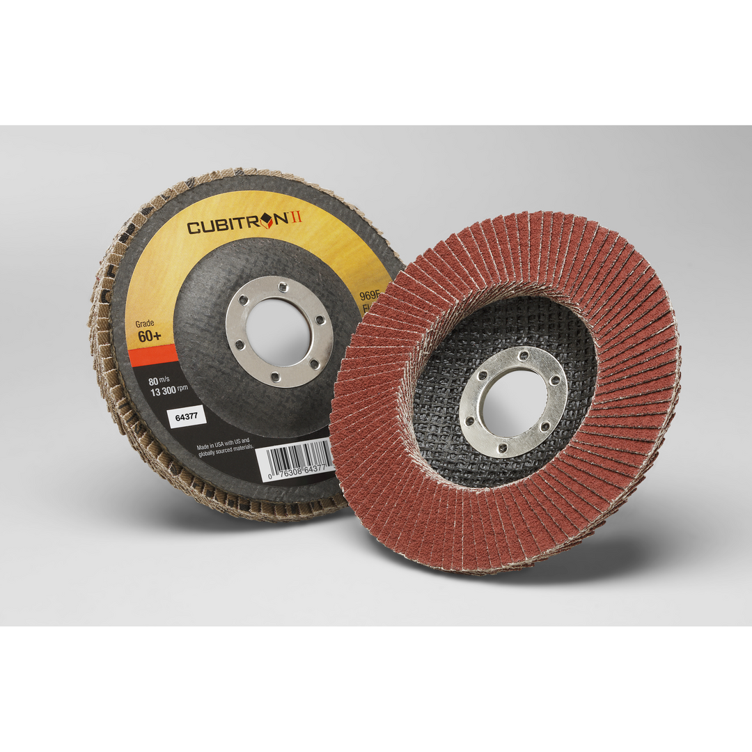 3M Cubitron II Flap Disc 969F, 40+, T27, 7 in x 7/8 in