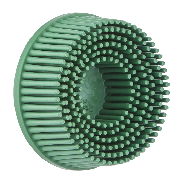 Scotch-Brite Roloc Bristle Disc, RD-ZB, 50, TR, Green, 2 in x 5/8 in,
Tapered