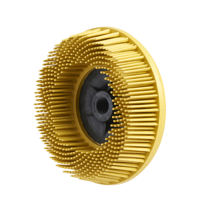 Scotch-Brite Bristle Disc, BD-ZB, 80, Yellow, 4-1/2 in x M14-2, 640 pieces