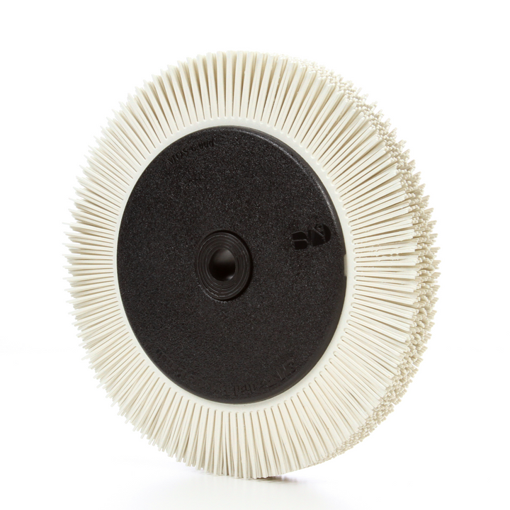 Scotch-Brite Radial Bristle Brush, 8 in x 1 in x 1-1/4 in 120 with
Flange