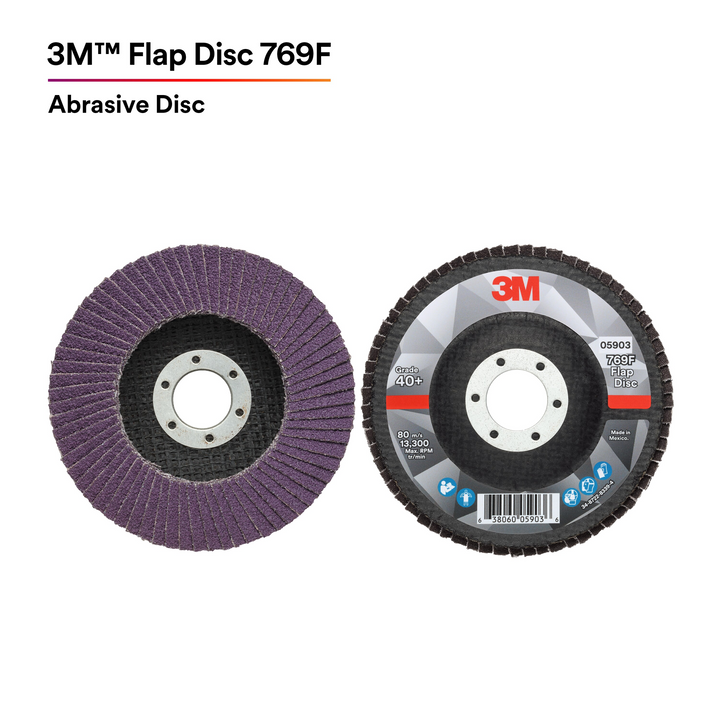 3M Flap Disc 769F, 60+, T27, 7 in x 7/8 in