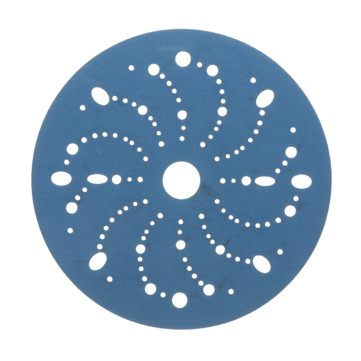 3M Hookit Blue Abrasive Disc 321U, 36180, 6 in, 320 grade, Multi-hole