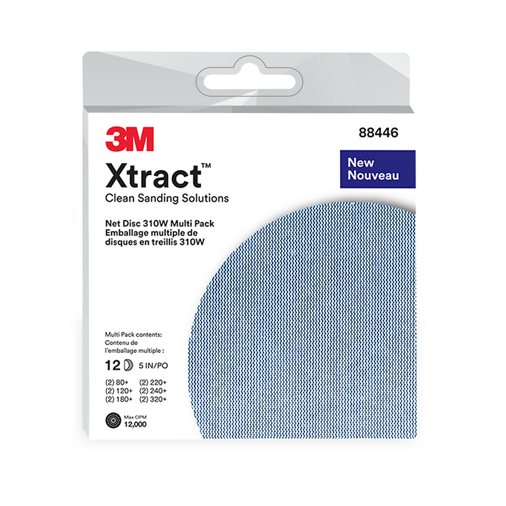 3M Xtract Net Disc 310W, Multi-Grade, 5 in x NH, Die 500X, 20 ea/Case