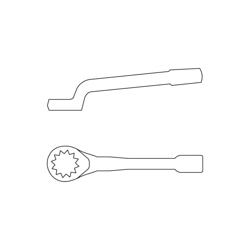 Gedore 1416480 Ring Slogging Spanner, Deep Offset 80 mm