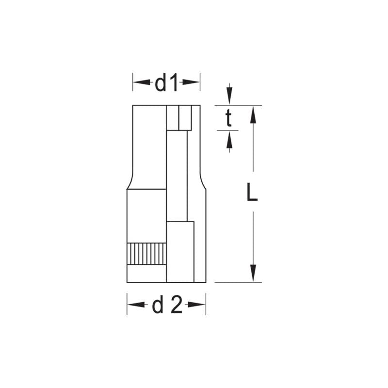 Gedore 6226720 Socket 1/4 Inch Size 14 mm