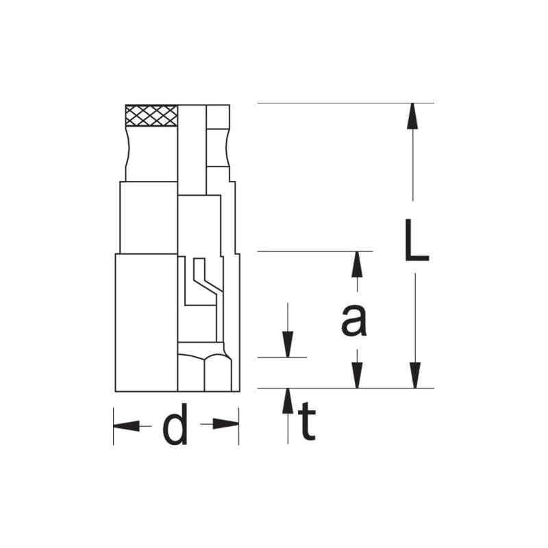 Gedore 6361770 Spark Plug Socket with Retention Spring 18 mm 3/8 Inch