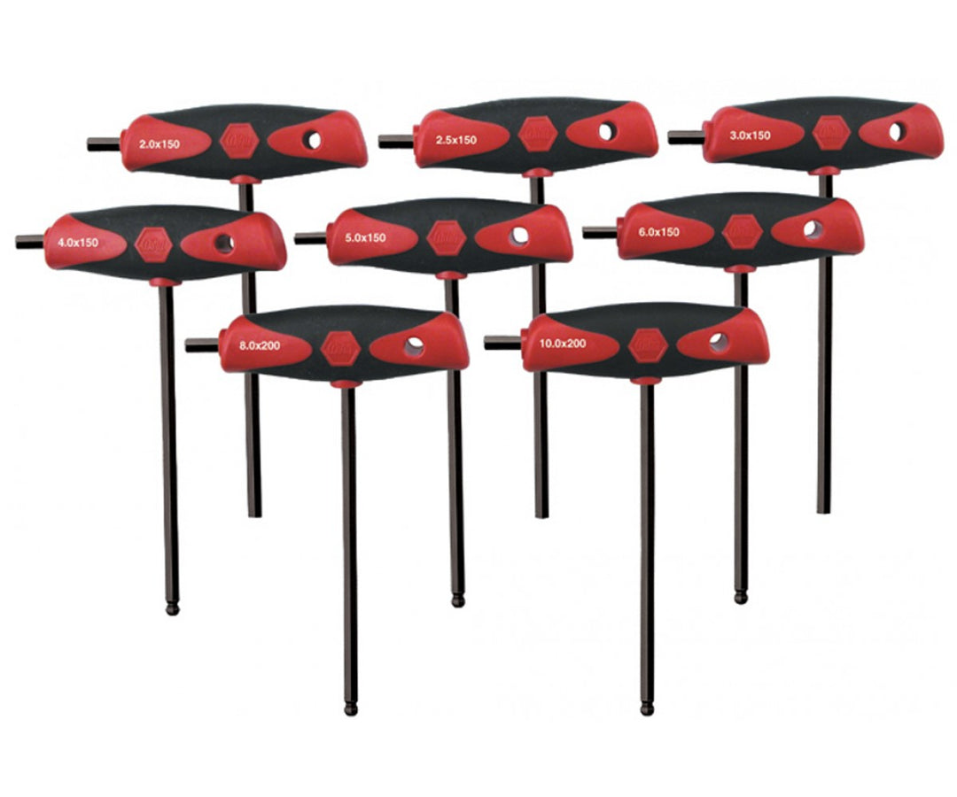 Wiha Tools 33496 8 Piece SoftGrip Hex Metric T-handle Set