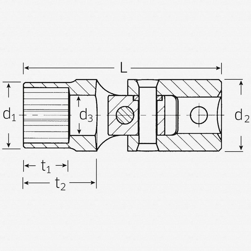 Stahlwille 01542016 Uniflex Spline Socket 402aSP SP8 1/4" Drive