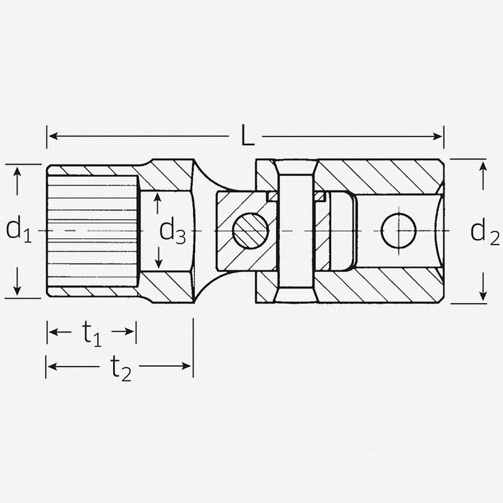Stahlwille 01542016 Uniflex Spline Socket 402aSP SP8 1/4" Drive