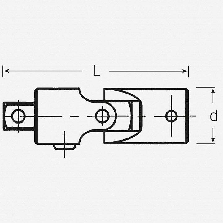 Stahlwille 11021000 407QR QuickRelease universal joint, 1/4" Drive