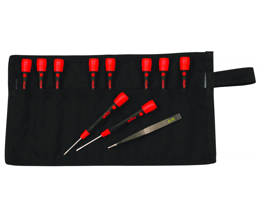 Wiha Tools 26198 PicoFinish Precision Screwdrivers Phone Repair Set, 11 Pc.