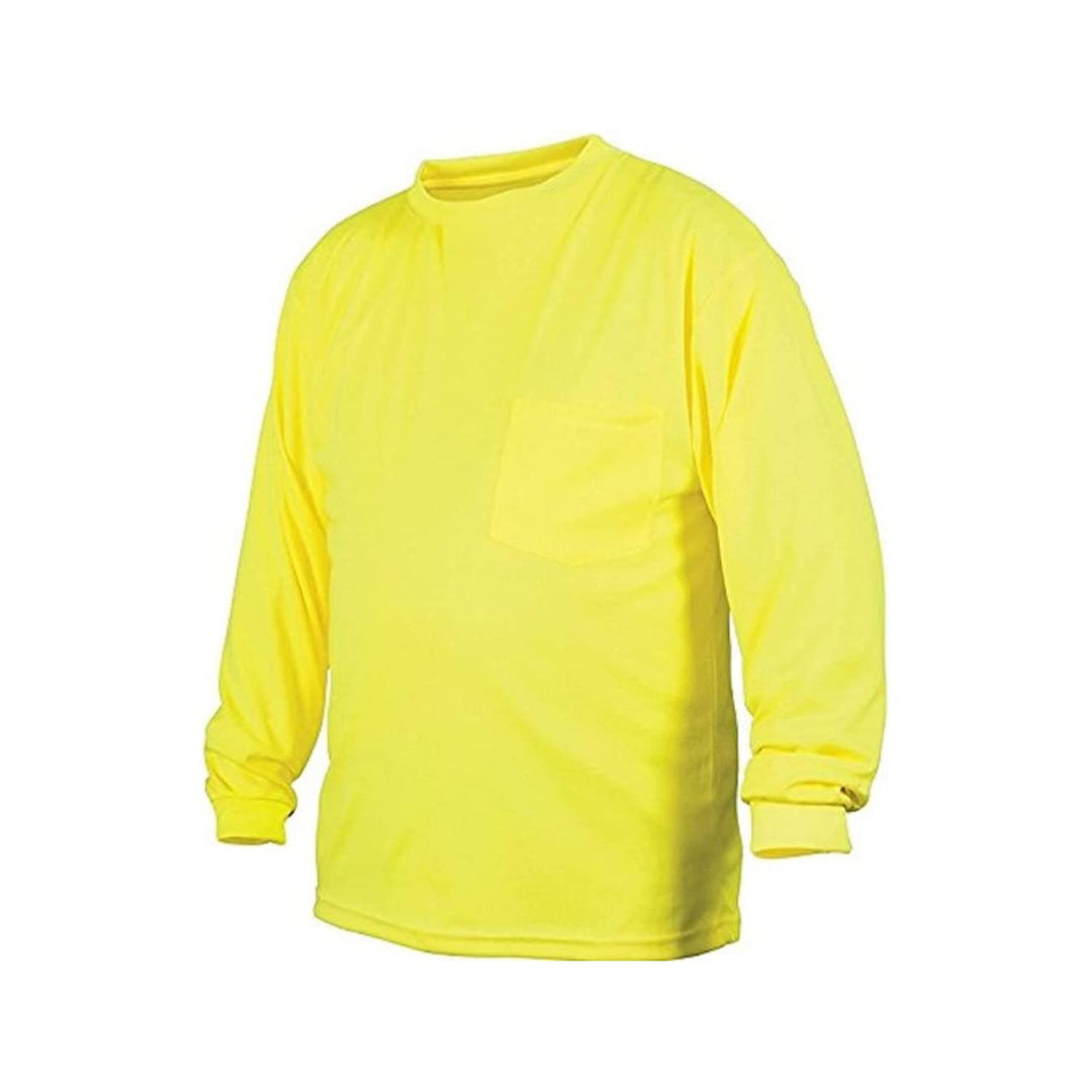 Pyramex RLTS3110NS Non-Rated Hi-Vis Lime Long Sleeve T-Shirt