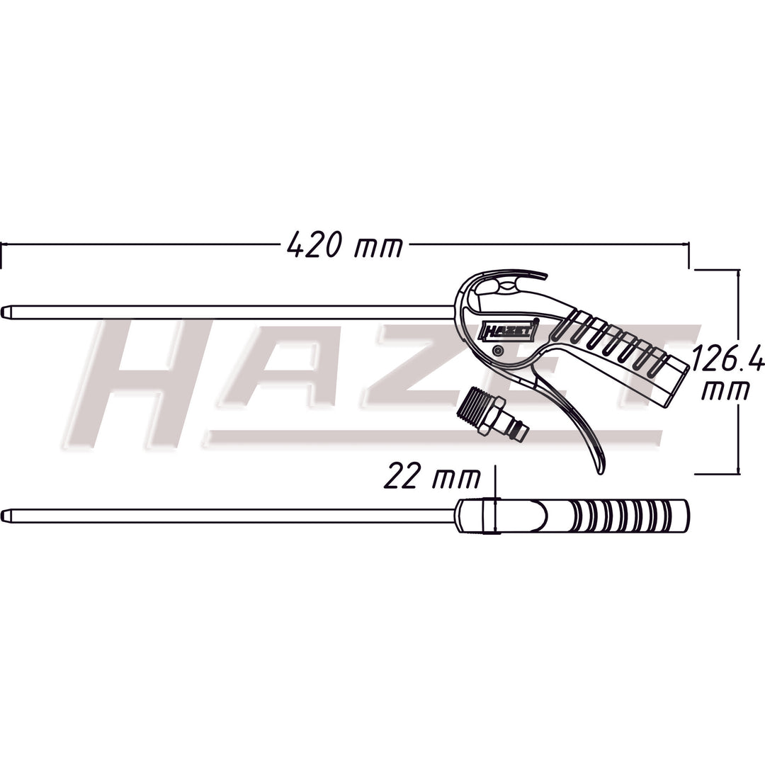 Hazet 9040P-2 Air Blow Gun, 300 mm