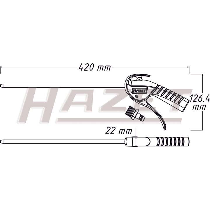 Hazet 9040P-2 Air Blow Gun, 300 mm