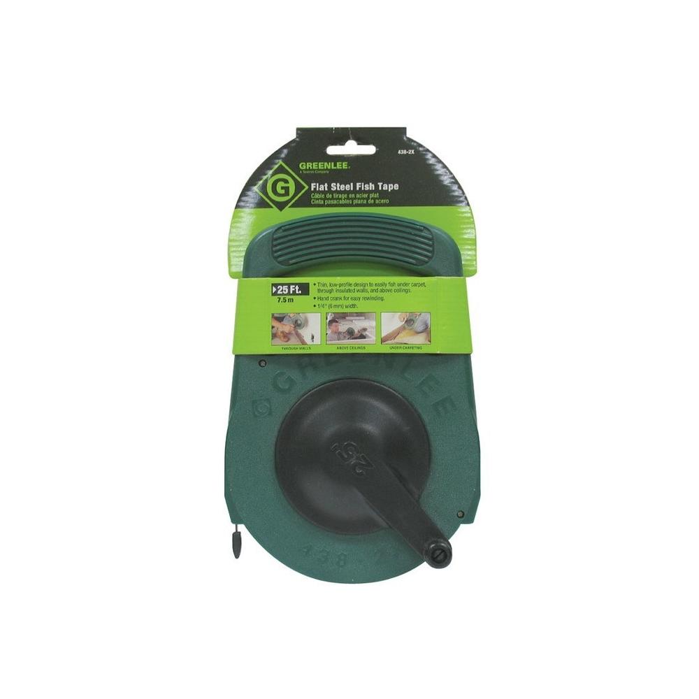 Greenlee 438-2X Steel Fish Tape - 1/4" x 25'