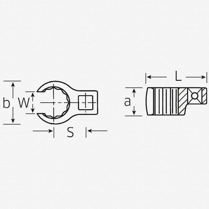 Stahlwille 01190012 440 CROW-RING Spanners, 1/4 inch Drive