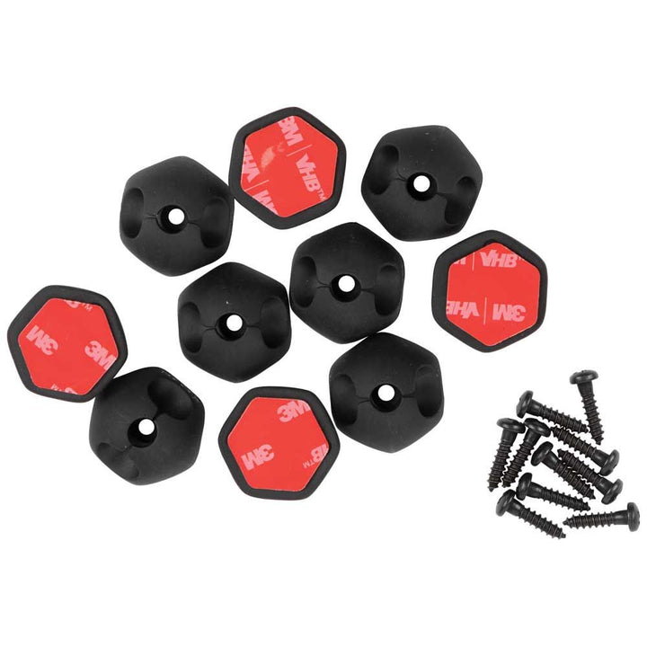 Klein Tools 450-400 Self-Adhesive Cable Mounting Clips, 1 Slot (10-Pack)