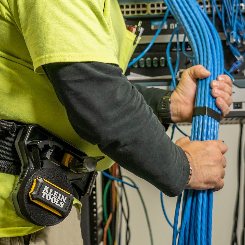 Klein Tools 450-950 Hook and Loop Tape, 3/4-Inch, 25-Foot, Black, Custom Length Cable Ties