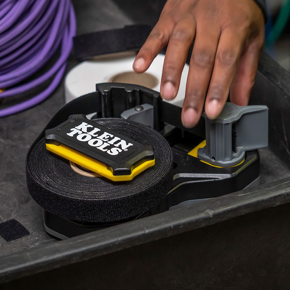 Klein Tools 450-950 Hook and Loop Tape, 3/4-Inch, 25-Foot, Black, Custom Length Cable Ties