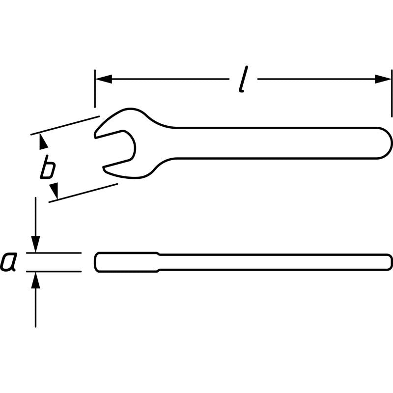 Hazet 450KV-9 Single Open-End Wrench with Protective Insulation, 9mm