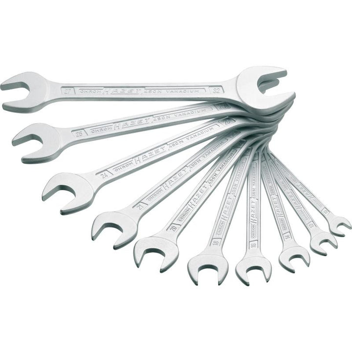 Hazet 450N/10 Double Open-End Wrench Set, 10 Pieces