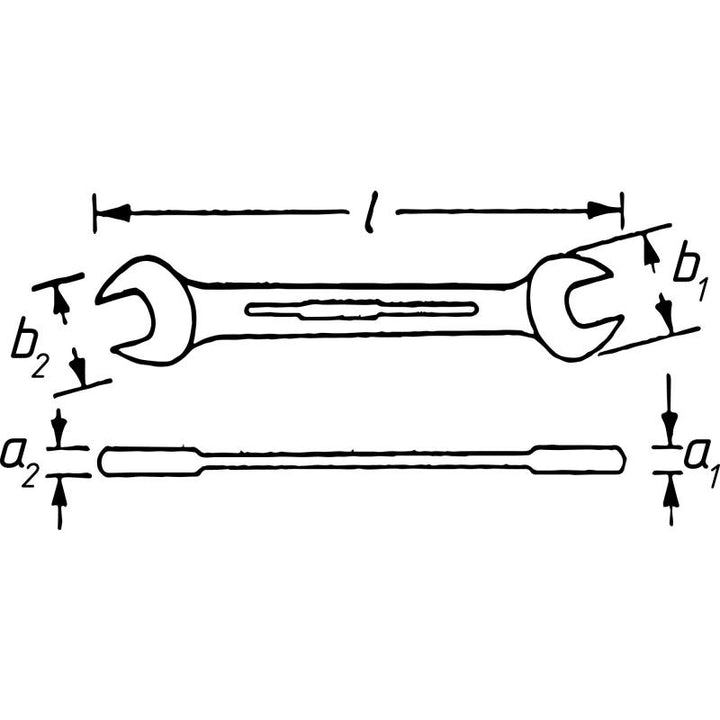 Hazet 450N-32X36 Double Open-End Wrench, 32x36mm