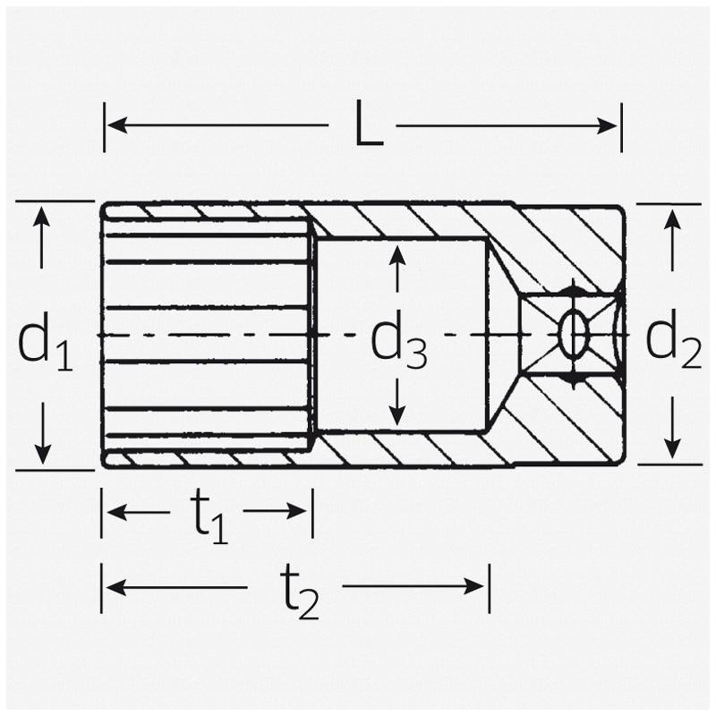 Stahlwille 02620024 460a 3/8" 12-pt Socket, 3/8"